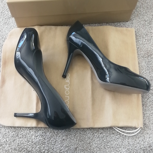 Sergio Rossi Brand New Black Gray Heels Pump - Picture 6 of 11